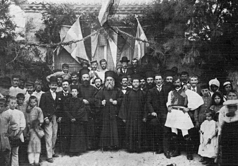 Historical group photograph associated with Saint Nectarios